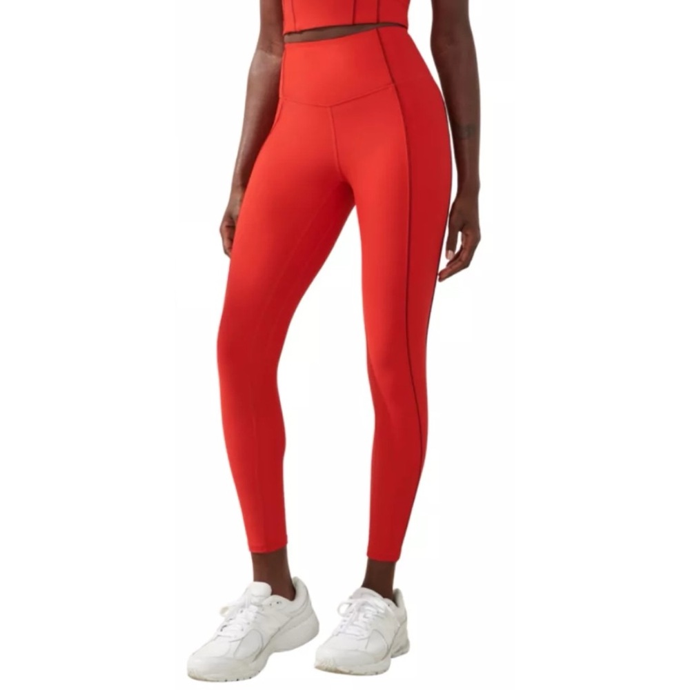 YPB Abercrombie & Fitch Red Sculpt Lux‎ 7/8 Leggings Curve Love Size Small